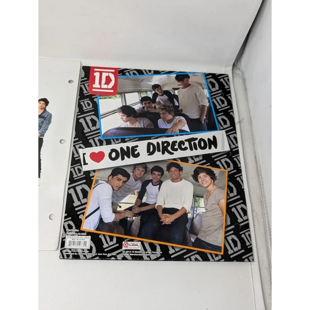 One Direction 1D Band School Folder Art Lot Vintage 2013